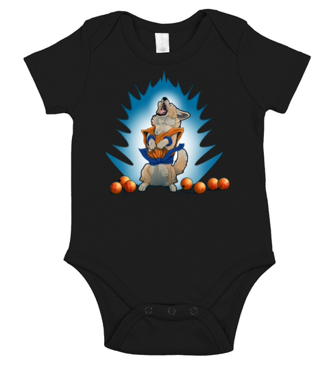 Snack Ball Z - Corgi Short Sleeve Baby One-Piece