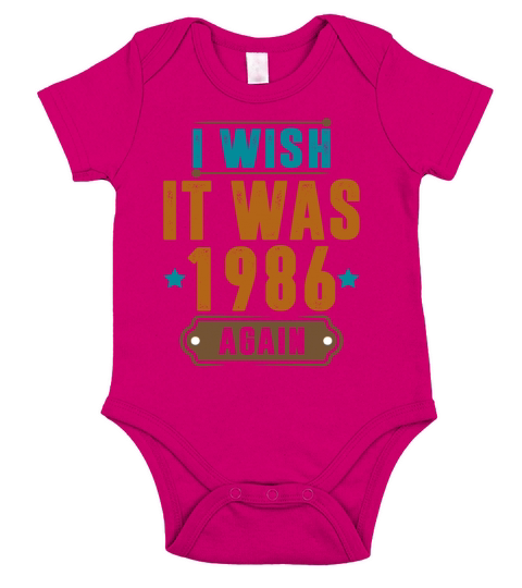80S 1986 Year Born Short Sleeve Baby One-Piece