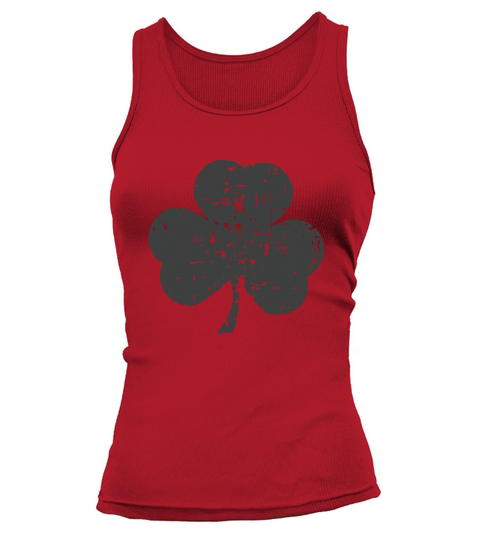 Heather Green Distressed Shamrock Tank top Woman