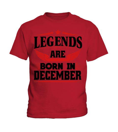 Legends Are Born In December Kids T-Shirt