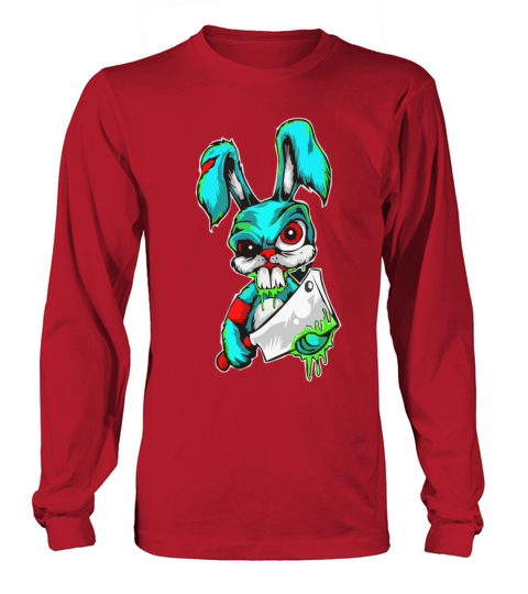 Monster Rabbit Funny T Shirt Women's Long Sleeve