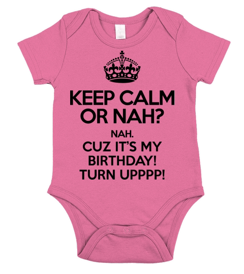 Keep calm or nah Short Sleeve Baby One-Piece