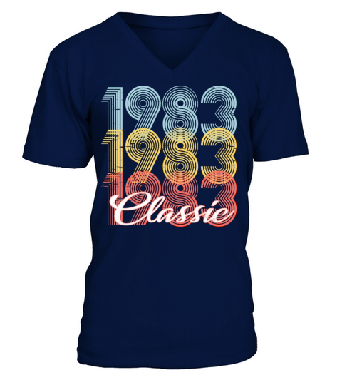 Classic Vintage 38th birthday Shirt Born In 1983 Men's V-Neck T-shirt