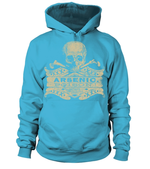 Vintage Arsenic Skull Poison Label Halloween Tee Women's Hoodie