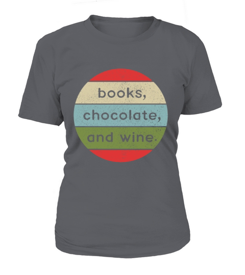 Books Chocolate And Wine Retro Vintage Women's T-Shirt