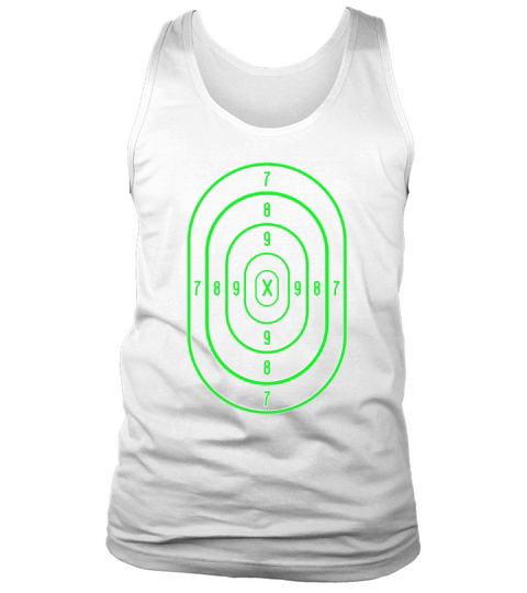 Shooting Range Target Practice Sheet Bullseye Men's Tank Top