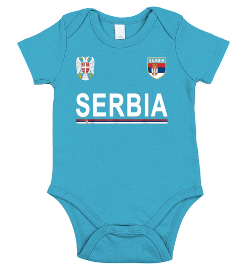 Serbia Soccer Serbian Football Jersey Short Sleeve Baby One-Piece