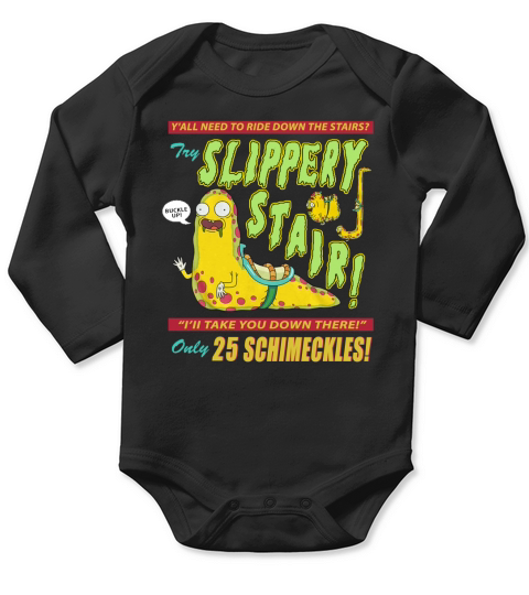 Rick &amp;amp; Morty Slippery Stair Long Sleeve Baby One-Piece
