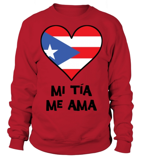 My Aunt Loves Me Puerto Rican Flag Heart Women's Sweatshirt