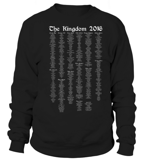 Kingdom Clash of Clans list 2016 White text Women's Sweatshirt