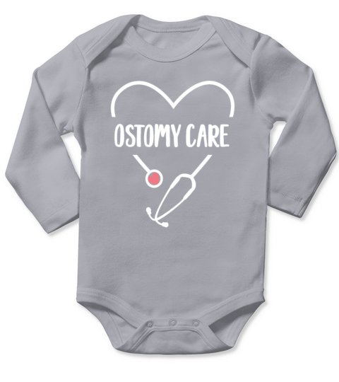 Love Nurse Heart Ostomy Care WOCN Certified Nurseb Long Sleeve Baby One-Piece