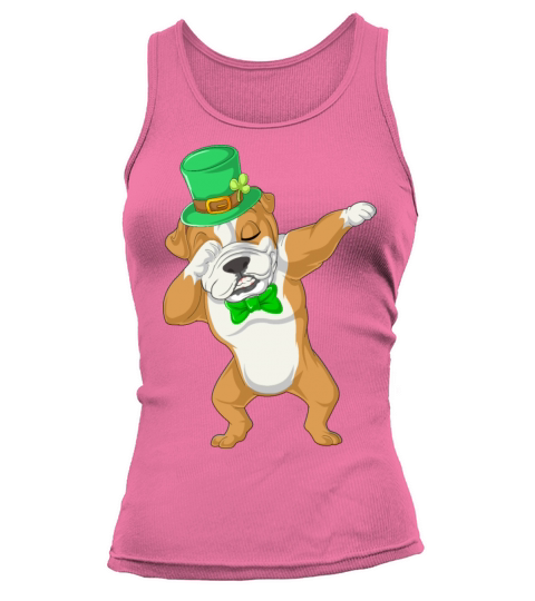 dabbing bulldog st patricks day Women's Tank Top