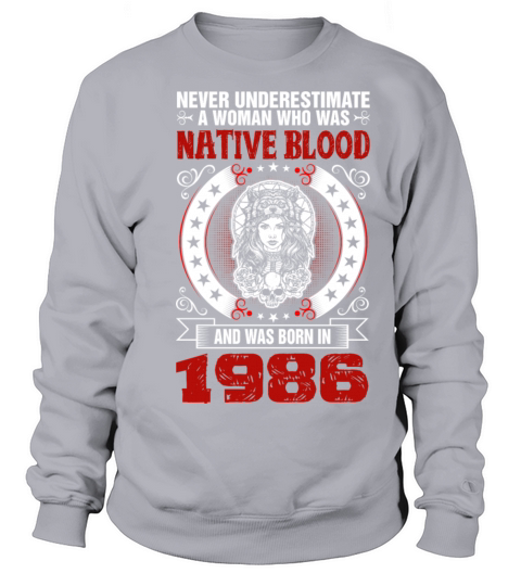 Never Underestimate A Woman Born in 1986 Men's Sweatshirt