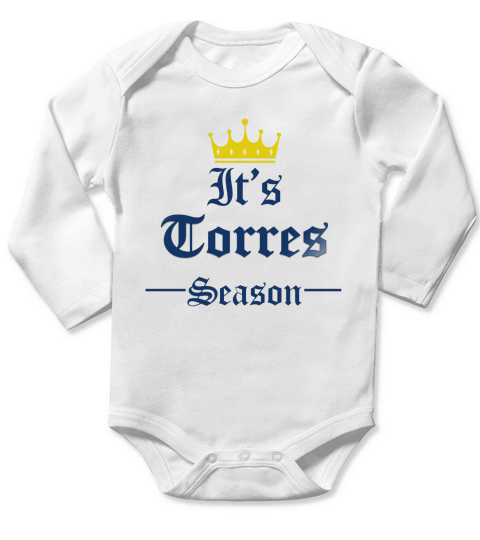 It Is Torres Season Funny Name Beer Day Long Sleeve Baby One-Piece