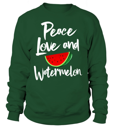Peace Love And Watermelon Tropical Summer Vibes Women's Sweatshirt