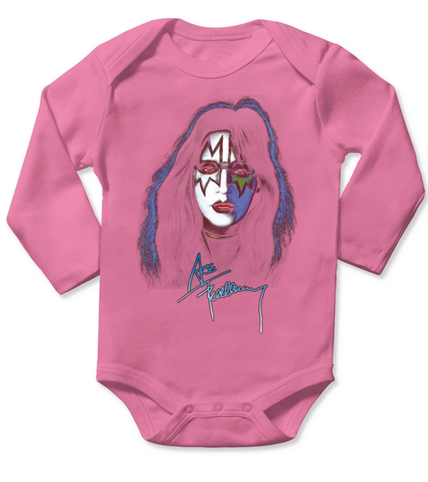 Ace Frehley Kiss Rock Band Signature Long Sleeve Baby One-Piece