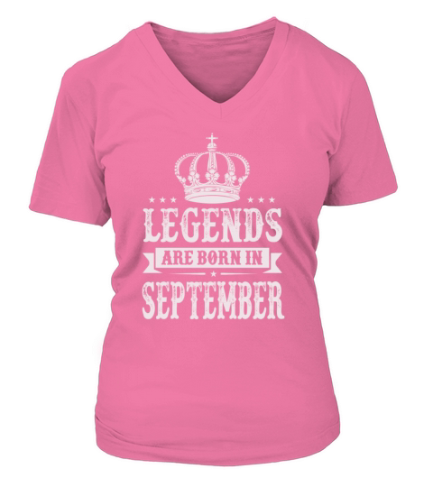 Legends Are Born In September Women's V-Neck T-shirt
