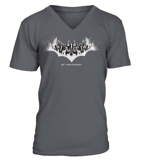 Batman 80 Years Gotham Men's V-Neck T-shirt