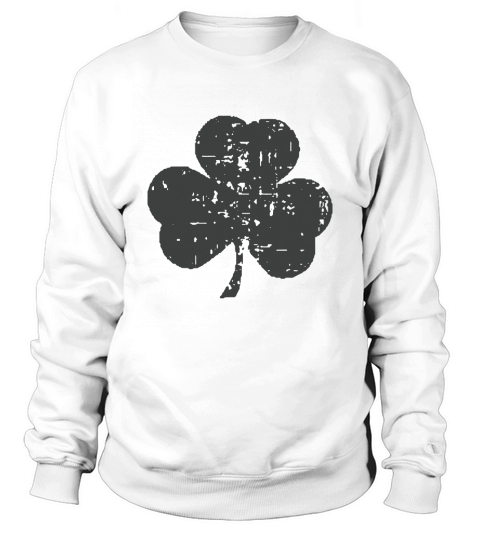 Heather Green Distressed Shamrock Sweatshirt Unisex
