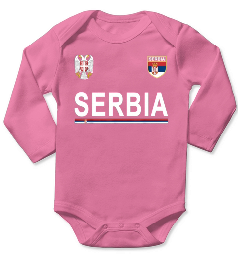 Serbia Soccer Serbian Football Jersey Long Sleeve Baby One-Piece