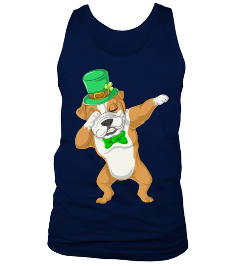 dabbing bulldog st patricks day Men's Tank Top