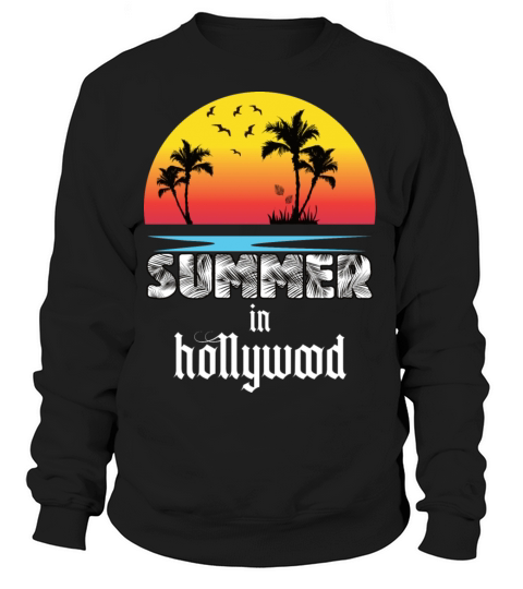Summer in hollywood beach holiday palm trees Women's Sweatshirt