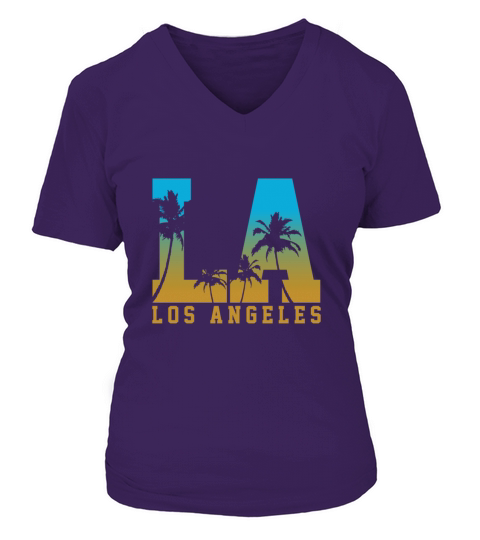 Los Angeles LA California Gift V-neck T-Shirt Woman