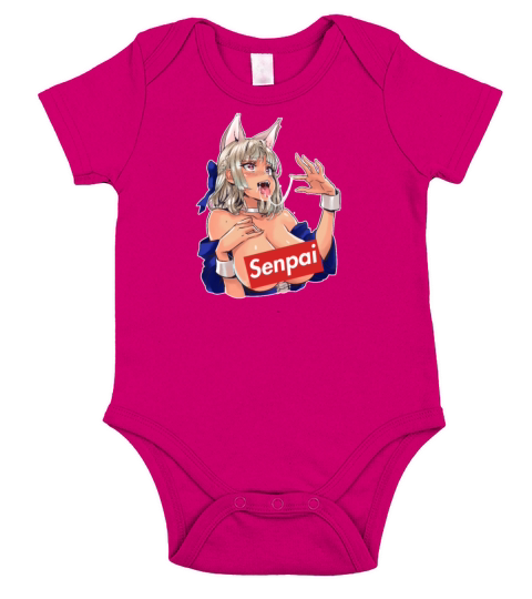 Senpai Hentai Sexy Anime Girl I Otaku graphic Short Sleeve Baby One-Piece