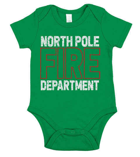 North Pole Fire Department Firefighter Short Sleeve Baby One-Piece