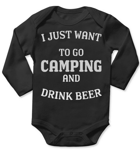 Camping and Beer Long Sleeve Baby One-Piece