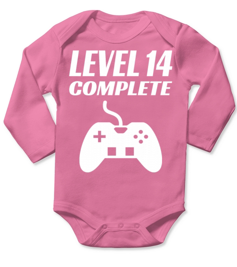 14th Birthday Funny Gamer gift Long Sleeve Baby One-Piece