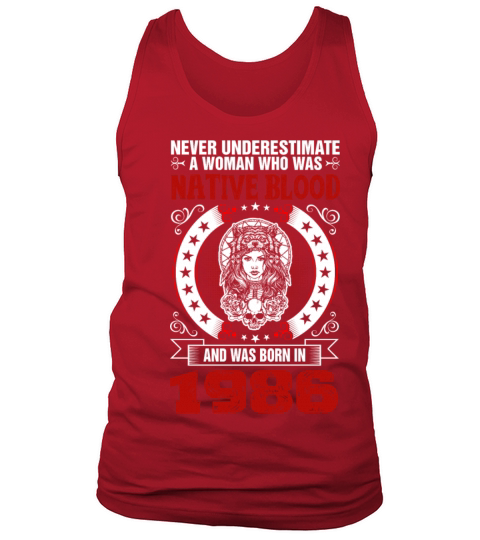 Never Underestimate A Woman Born in 1986 Men's Tank Top