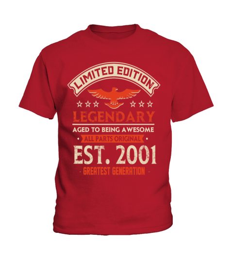 Limited Edition Legendary Est 2001 Kids T-Shirt