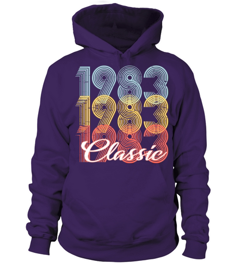 Classic Vintage 38th birthday Shirt Born In 1983 Men's Hoodie