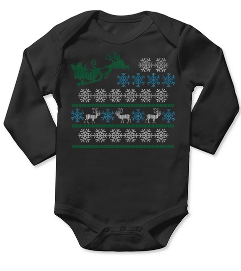 sleigh Long Sleeve Baby One-Piece