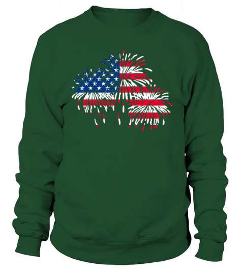 firework american flag t-shirt Women's Sweatshirt