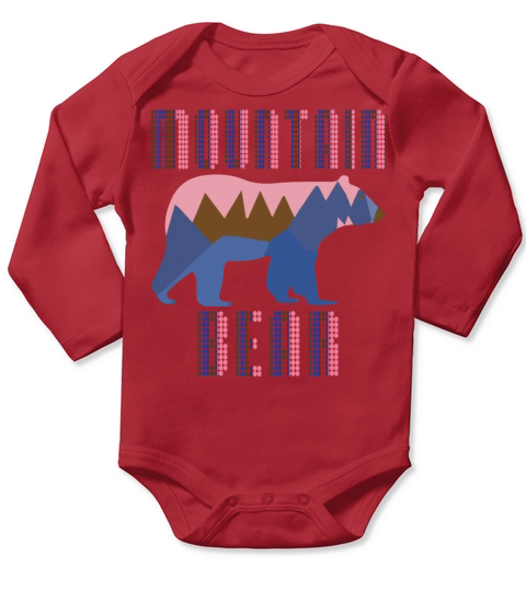 Mountain Bear Long Sleeve Baby One-Piece