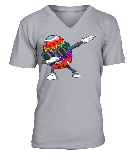 Easter Easter egg dabbing winning pose for a V-Neck T-shirt