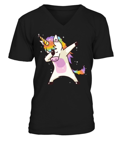 UNICORN DABBING V-Neck T-shirt