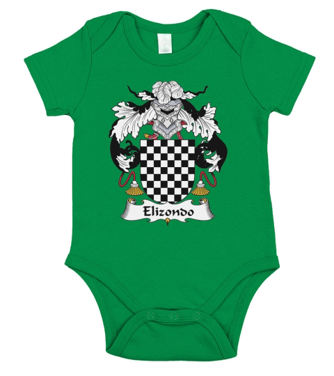 Elizondo Family Crest Spanish Family Crests Short Sleeve Baby One-Piece