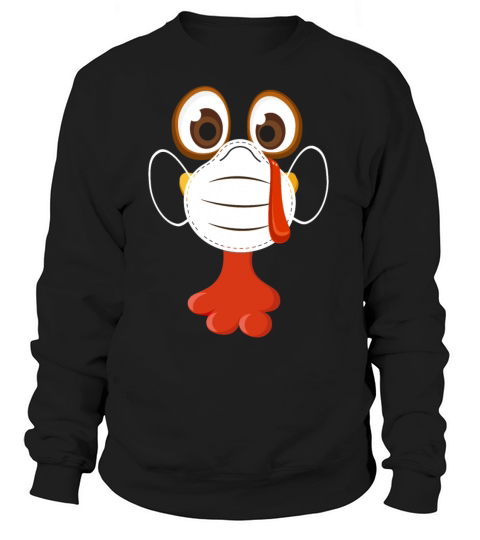 Funny Thanksgiving Turkey wearing mask Costume Gif Women's Sweatshirt