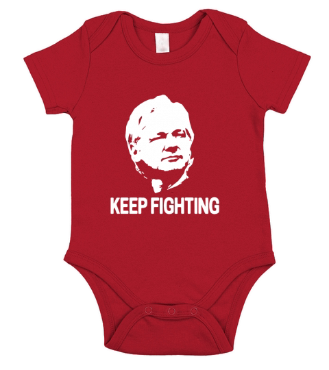 Julian Assange Keep Fighting Short Sleeve Baby One-Piece