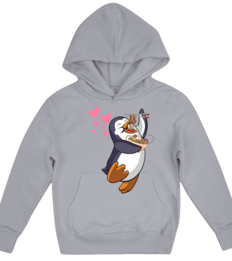 Ramen Bowl Noodles Penguins Flipper Penguin Zoo Kids Hoodie