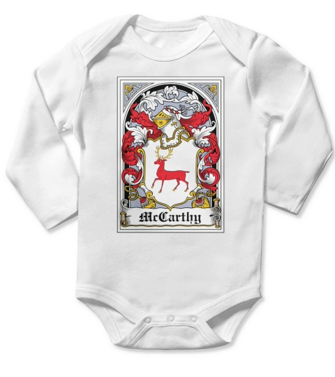 McCarthy Coat of Arms Irish Family Crests - Coffee Mug (colored) Long Sleeve Baby One-Piece
