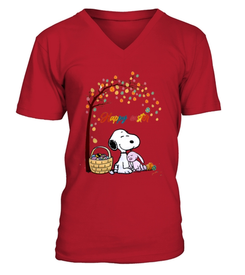 Snoopy Happy Easter T Shirt Happy Easter Shirt Men's V-Neck T-shirt