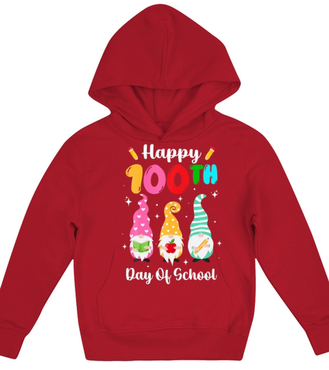 Three Gnomes Happy 100Th Day Of School Teacher Kid Kids Hoodie