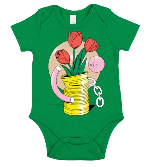 Abstract Flowers Can Short Sleeve Baby One-Piece