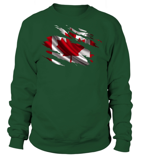 Canada Ripped Flag Women's Sweatshirt