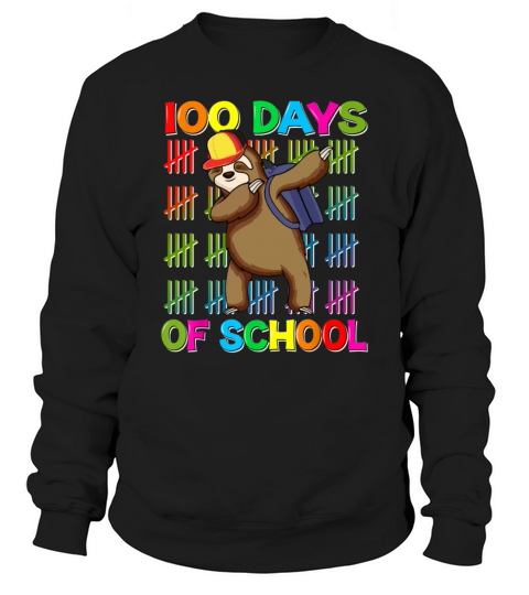 100th Day Of School Sloth Dabbing Sloth Lover Kids Men's Sweatshirt