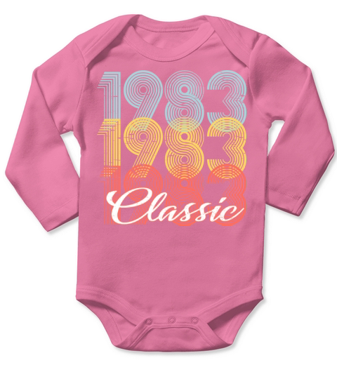Classic Vintage 38th birthday Shirt Born In 1983 Long Sleeve Baby One-Piece